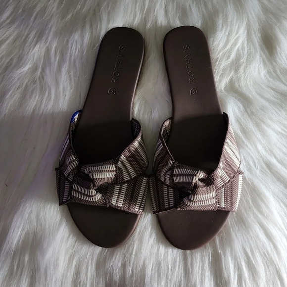*NWOB* Rothy's The Knot Sandal in Taupe Stripe - Picture 3 of 7